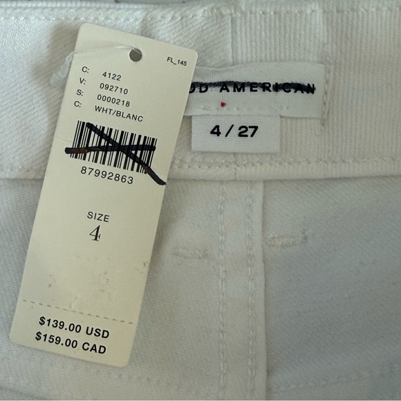 Good American Good Waist Palazzo Crop Jeans Size 4/27 In White - Picture 9 of 13